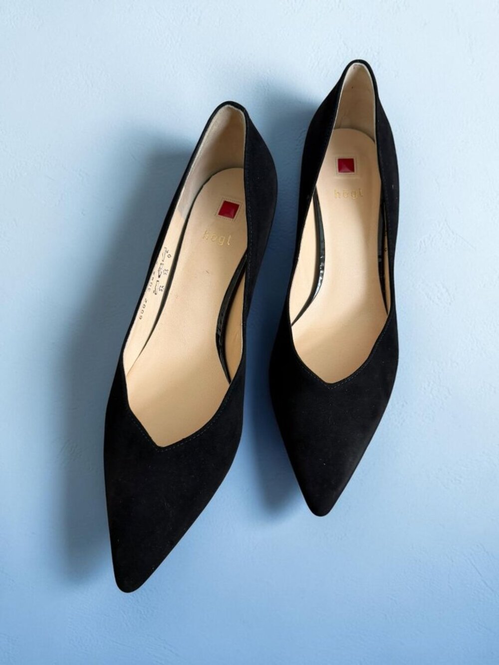 HOGL Womens Black Suede Dress Heels Size US 9